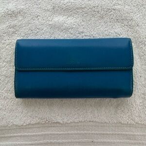 Lodis Teal Leather Wallet
